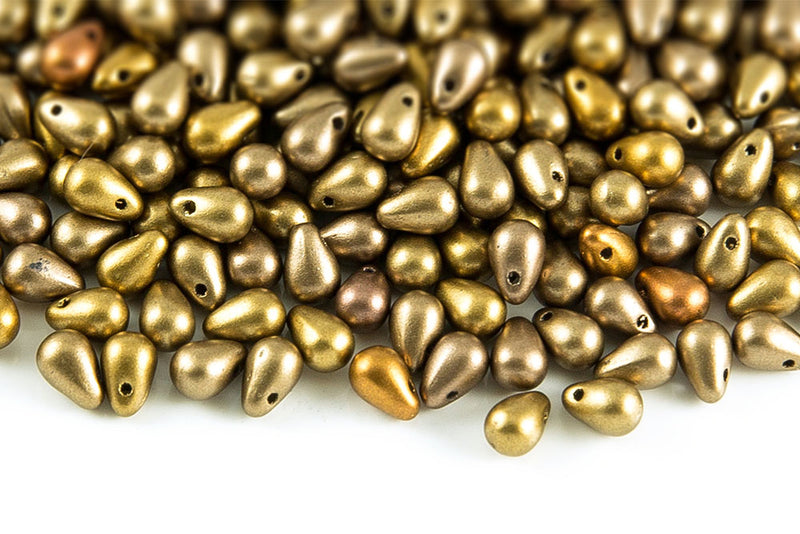 Drops 4×6mm Czech Glass Beads Col.00030-01610