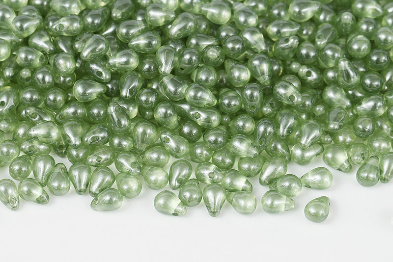 Drops 4×6mm Czech Glass Beads Col.00030-14457