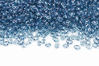 Superduo 5×2.5mm Crystal Blue Luster 2-Hole Czech Beads