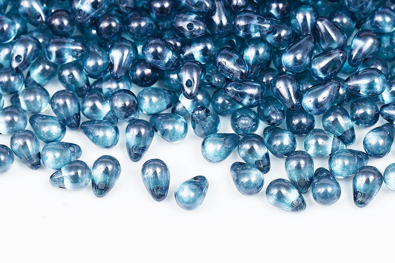 Drops 4×6mm Czech Glass Beads Col.00030-14464