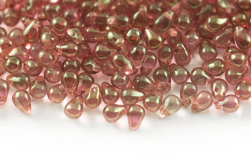 Drops 4×6mm Czech Glass Beads Col.00030-14495