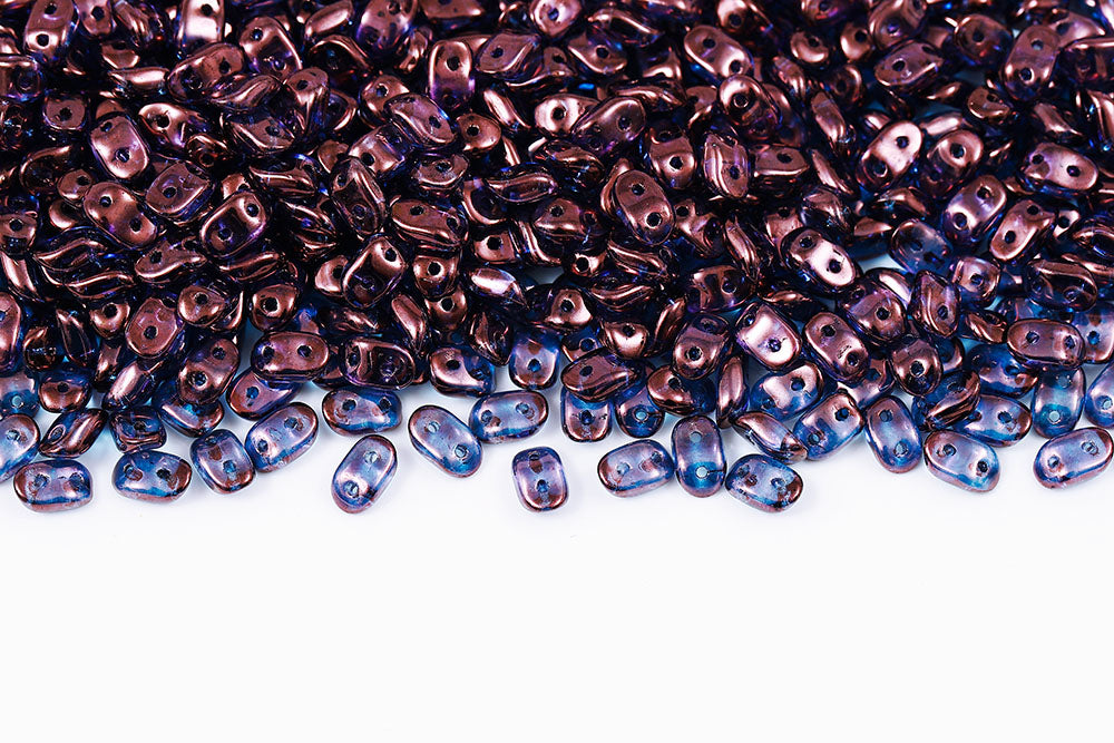 Wave 3×7mm Vega On Crystal 2-Hole Czech Beads