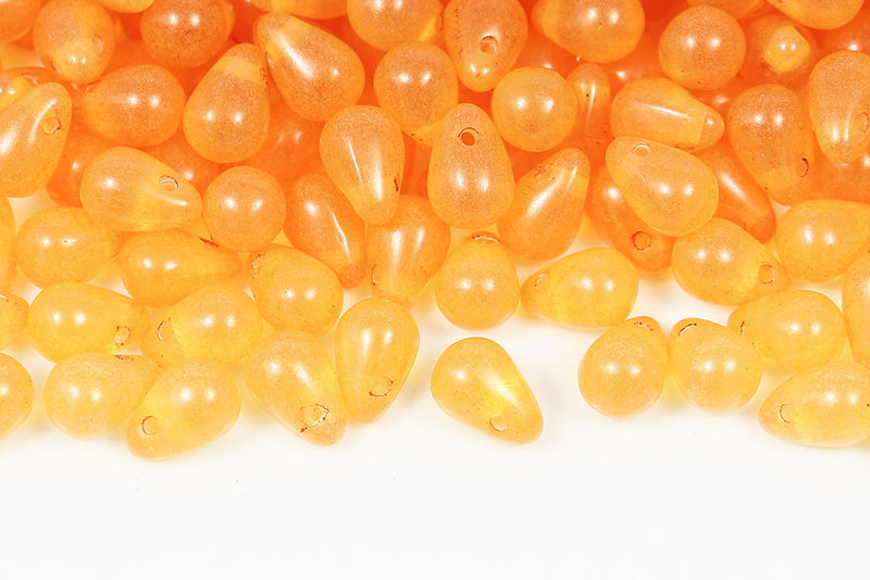 Drops 4×6mm Czech Glass Beads Col.00030-21080