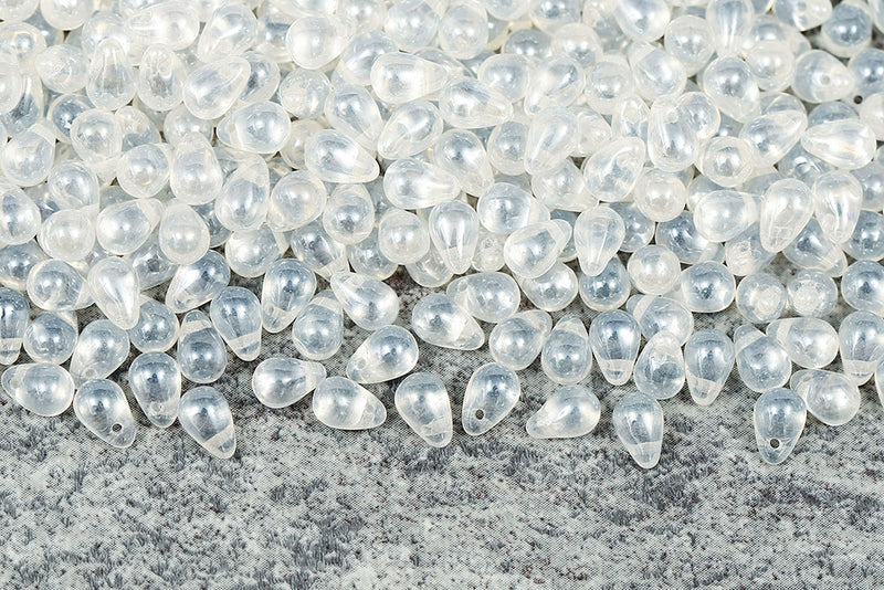Drops 4×6mm Czech Glass Beads Col.00030-21402