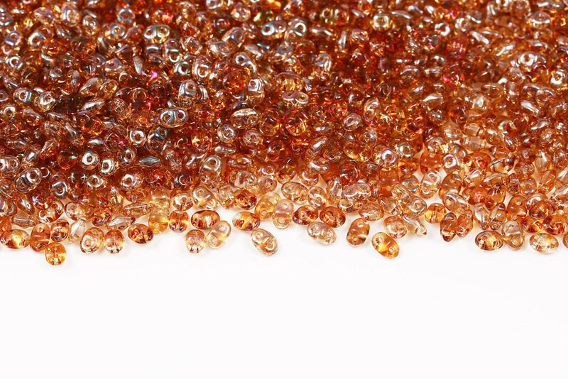 Miniduo 2×4mm Crystal Celsian 2-Hole Czech Beads