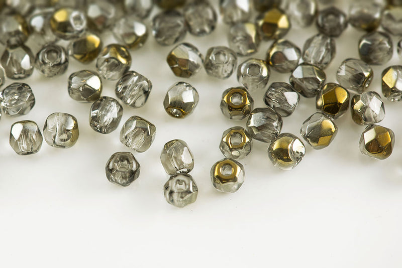 Czech Fire Polished 2.0mm Crystal Valentinit Round Beads