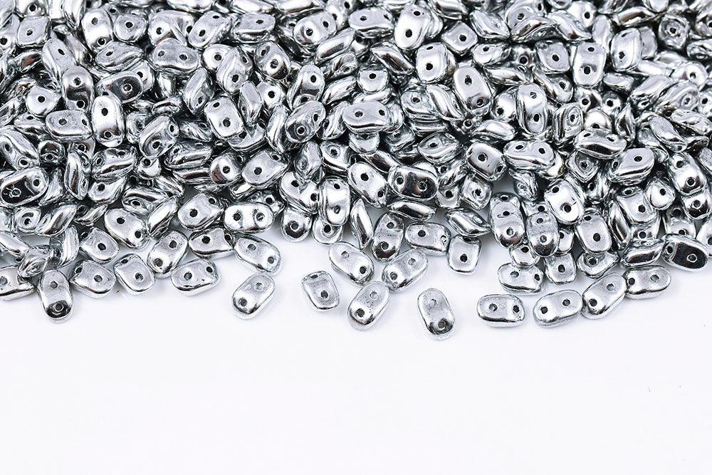 Wave 3×7mm Crystal Labrador Full 2-Hole Czech Beads