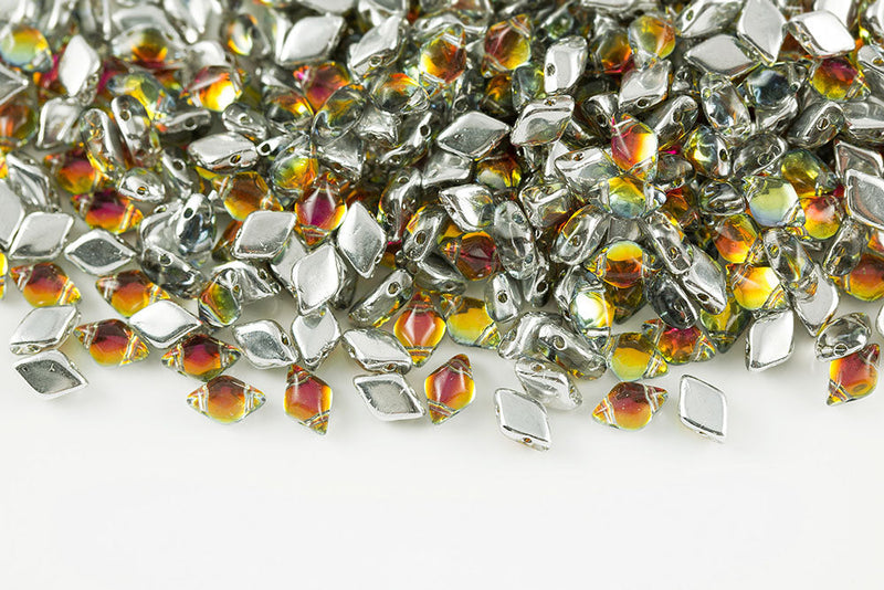 Gemduo 8×5mm Backlit Tequila 2-Hole Czech Beads