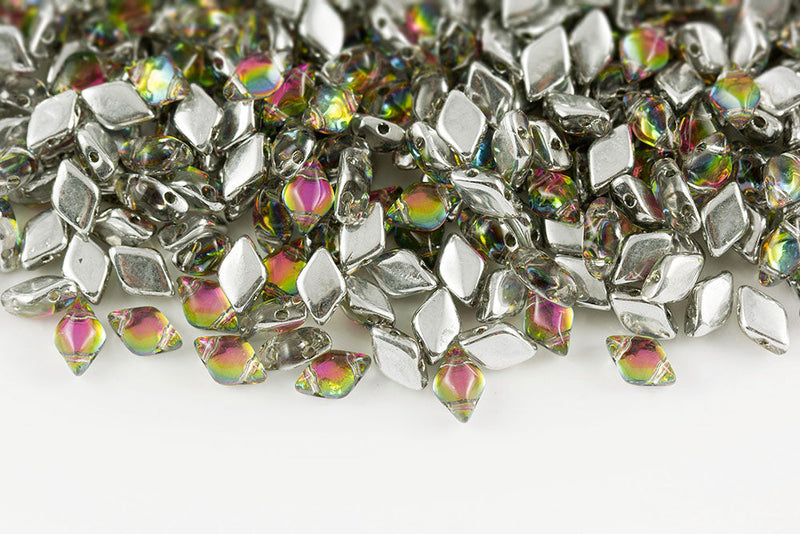 Gemduo 8×5mm Backlit Utopia 2-Hole Czech Beads