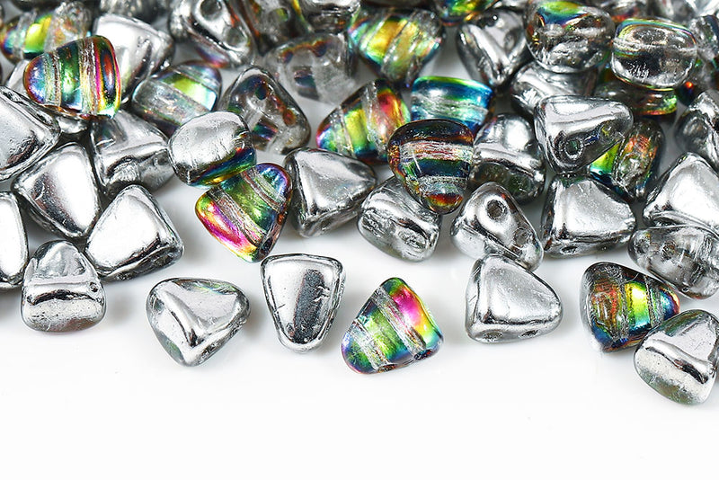 Nib-Bit 6×5mm Backlit Utopia 2-Hole Czech Beads