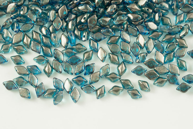 Gemduo 8×5mm Halo Shadows 2-Hole Czech Beads