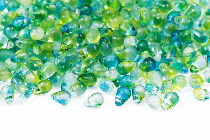 Drops 4×6mm Czech Glass Beads Col.00030-48027E