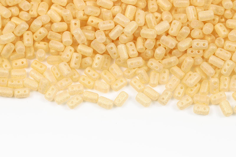 Rulla 5×3mm Crystal Frozen Jonquil Matt 2-Hole Czech Beads