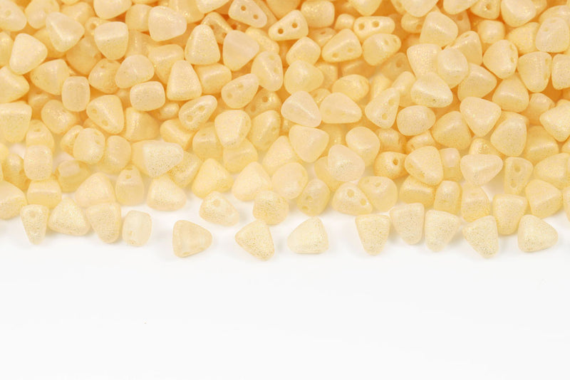 Nib-Bit 6×5mm Crystal Frozen Jonquil Matt 2-Hole Czech Beads