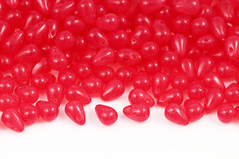 Drops 4×6mm Czech Glass Beads Col.00030FAG