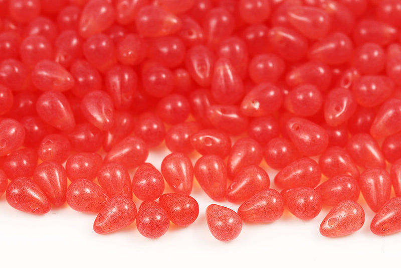Drops 4×6mm Czech Glass Beads Col.00030FAJ