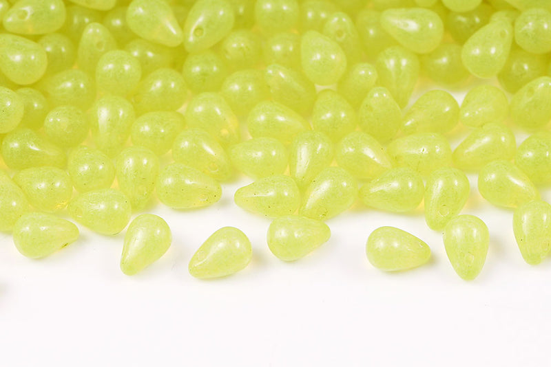 Drops 4×6mm Czech Glass Beads Col.00030FAK