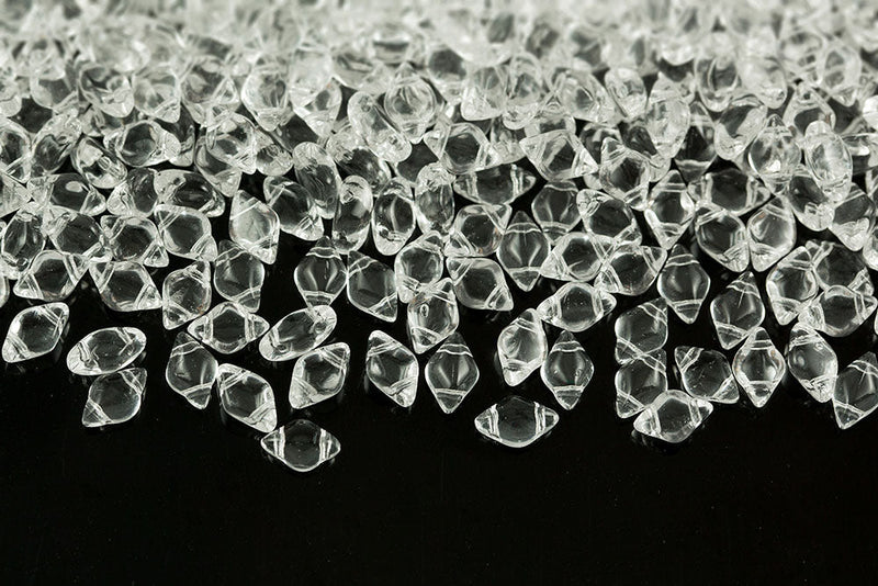 Gemduo 8×5mm Crystal 2-Hole Czech Beads