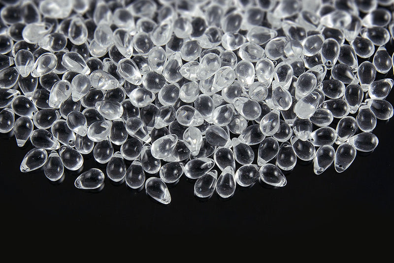 Drops 5×7mm Crystal Czech Glass Beads