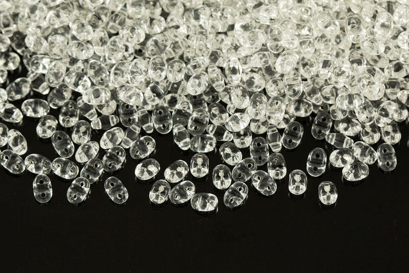 Miniduo 2×4mm Crystal 2-hole Czech Beads