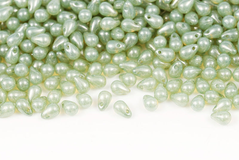 Drops 4×6mm Czech Glass Beads Col.01000-14457