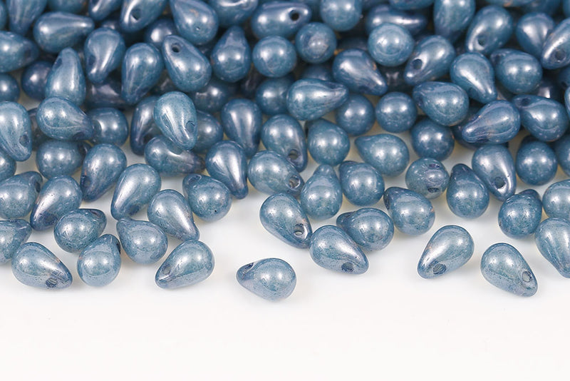 Drops 4×6mm Czech Glass Beads Col.01000-14464