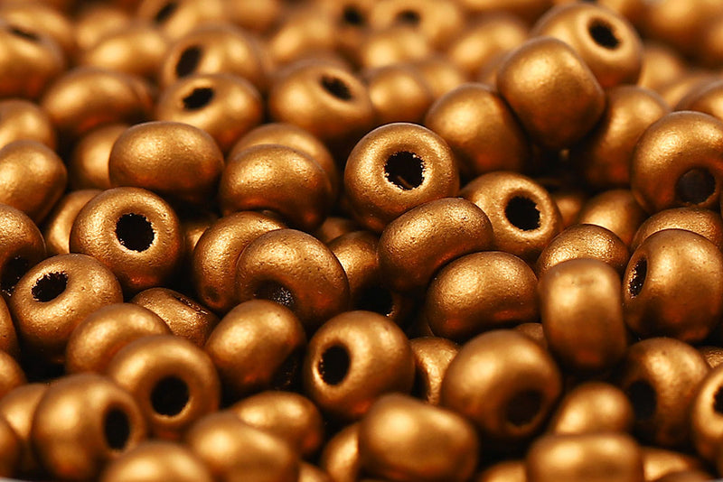 Preciosa Rocailles 8/0 Bronze Gold Matt col.01740