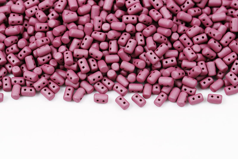 Rulla 5×3mm Neon Silk Hyacinth Violet 2-Hole Czech Beads