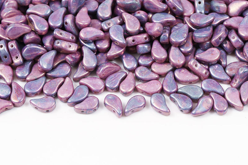 Flatduo 8×5mm Chalk Nebula 2-Hole Czech Beads