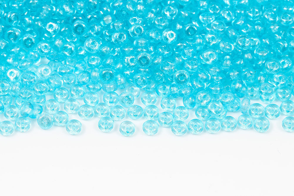 Spacer 2.5×4mm Frozen Aqua Matt 1-Hole Czech Beads