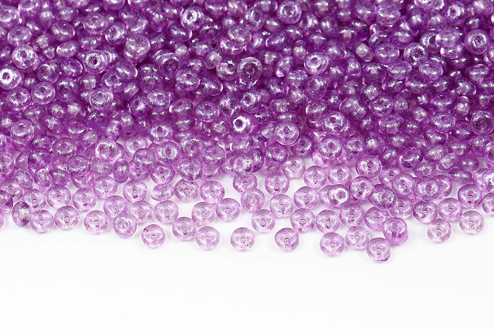 Spacer 2.5×4mm Crystal Frozen Violet Matt 1-Hole Czech Beads