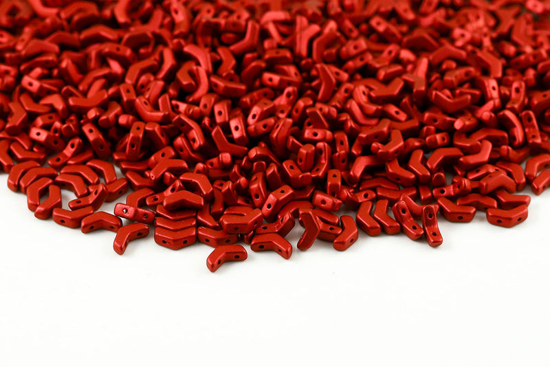 Arrow 8×5mm Crystal Lava Red 2-Hole Czech Beads