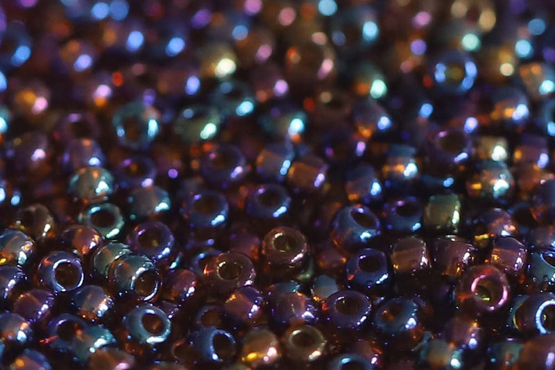 Preciosa Rocailles 10/0 Transparent Brown Rainbow col.11110