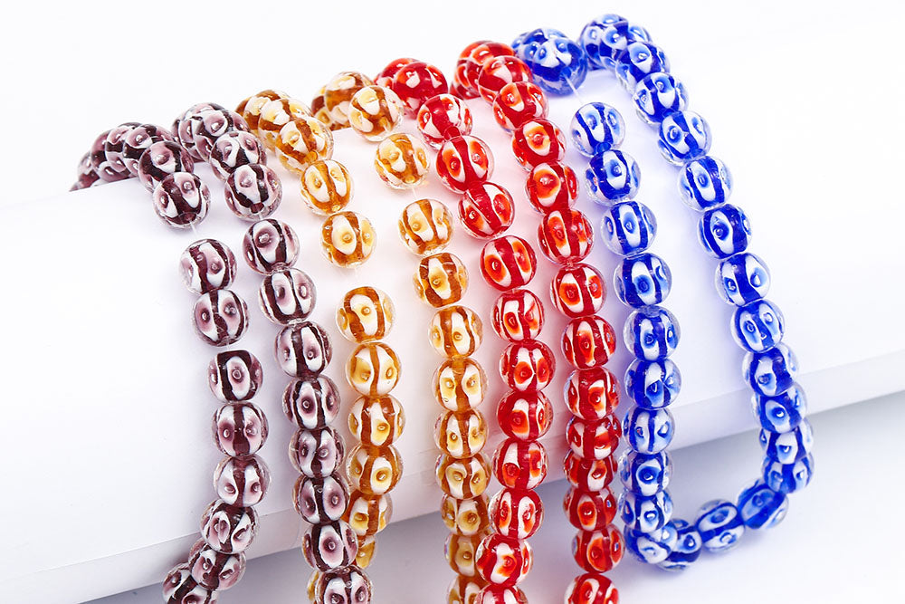 12mm Bubble Ball Lampwork Beads