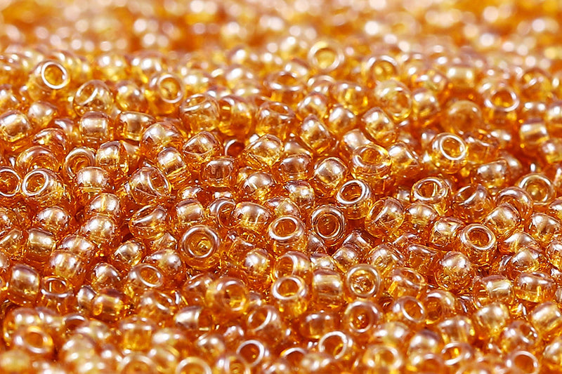 Preciosa Rocailles 11/0 Transparent Topaz Luster col.16050