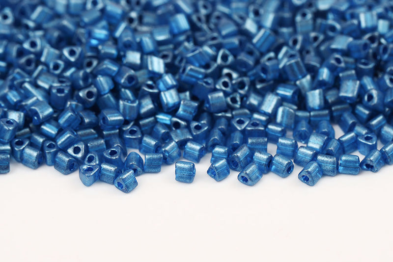 Preciosa Triangles 3.5×3.5mm Blue Matt Metallic Col.18936