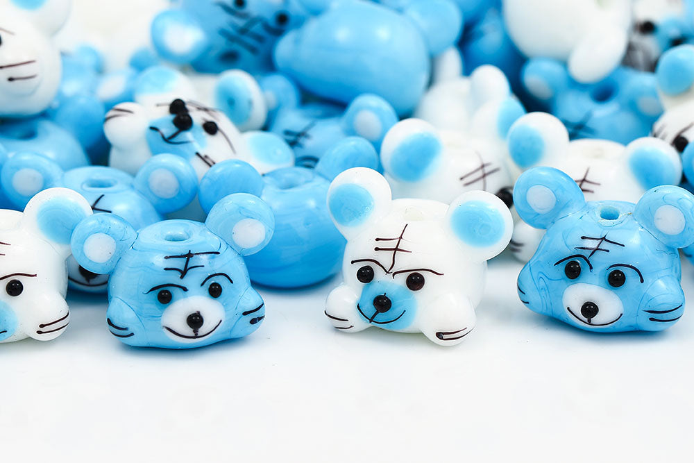 18×14mm Rat Head Lampwork Beads