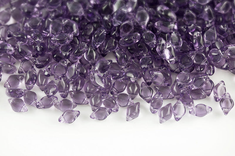 Gemduo 8×5mm Tanzanite 2-Hole Czech Beads