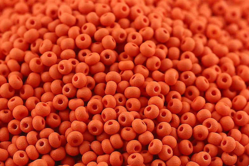 Preciosa Rocailles 11/0 PermaLux Bright Orange Matt col.22M04