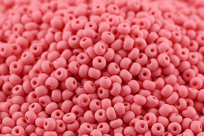 Preciosa Rocailles 11/0 PermaLux Pastel Red Matt col.22M09