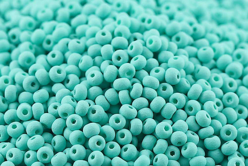 Preciosa Rocailles 11/0 PermaLux Turquoise Green Matt col.22M16