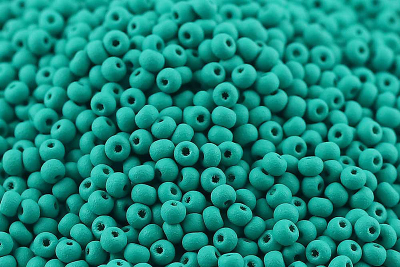 Preciosa Rocailles 11/0 PermaLux Dark Mint Matt col.22M17