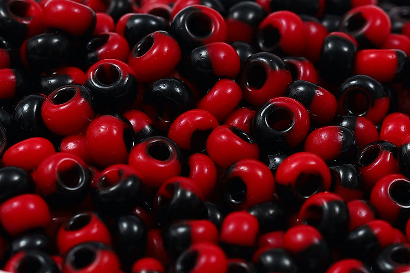 Preciosa Rocailles 6/0 Harlequin Black&Red Col.23790