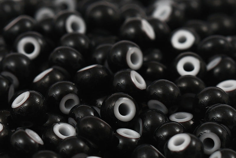 Preciosa Rocailles 8/0 Opaque Cornelian Black col.23798