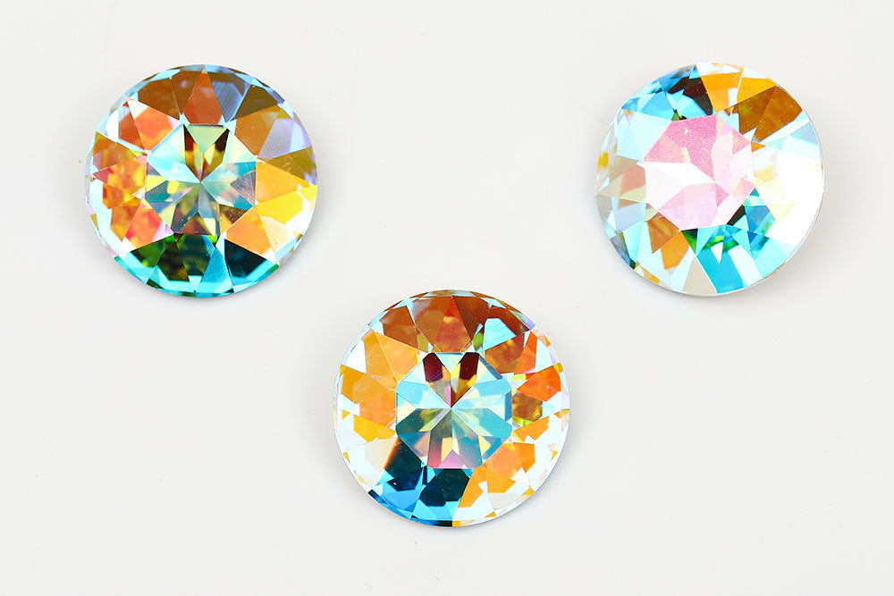 Galaxy Crystal Fancy Round Stone 27mm Crystal AB Rhinestone