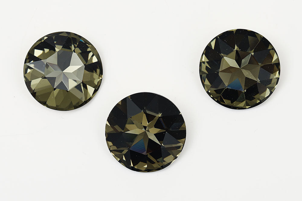 Galaxy Crystal Fancy Round Stone 27mm Black Diamond Rhinestone
