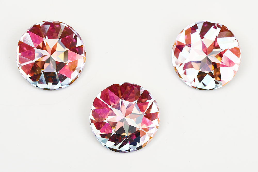 Galaxy Crystal Fancy Round Stone 27mm Lt.Rose Cherry Blossom Rhinestone