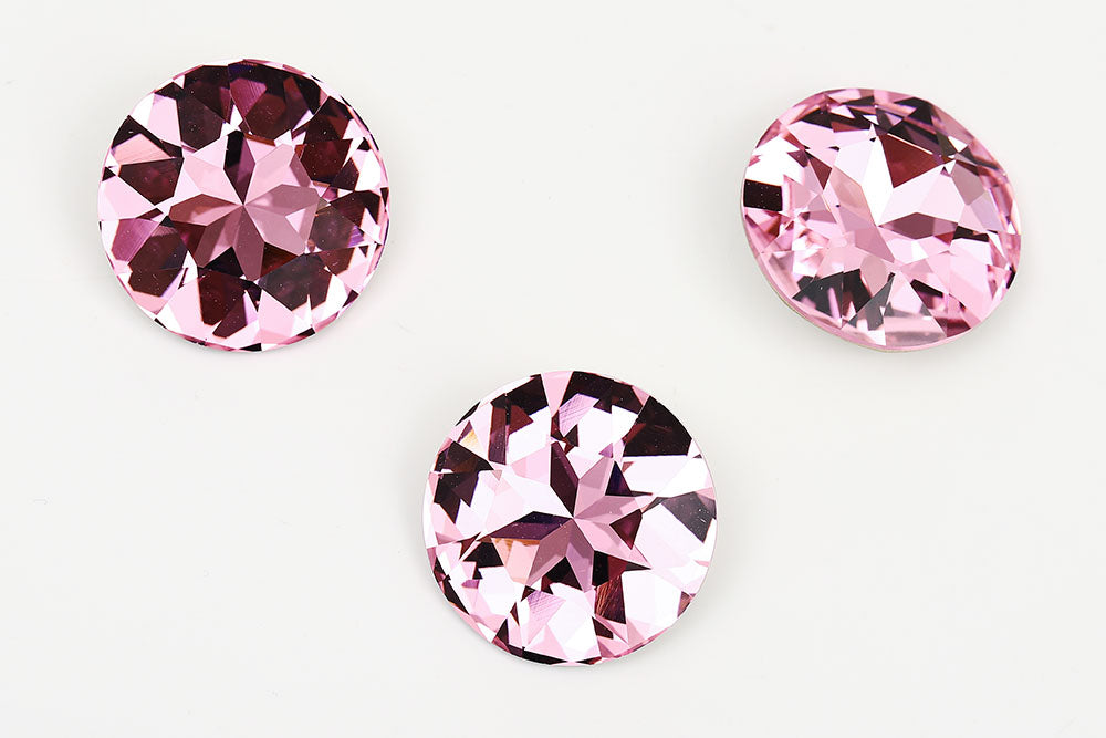 Galaxy Crystal Fancy Round Stone 27mm Rose Rhinestone
