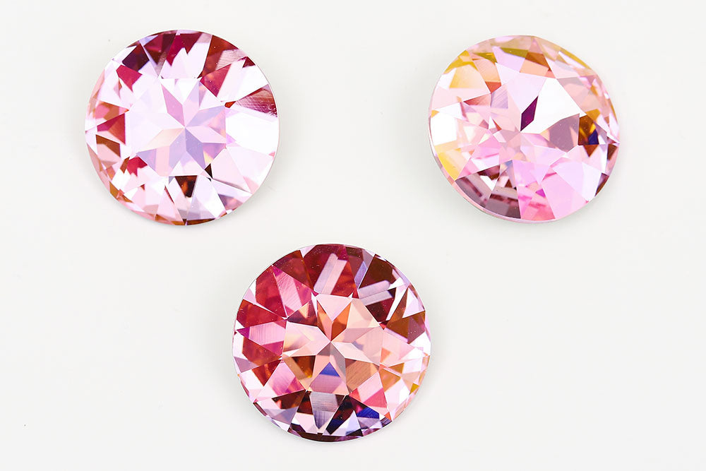 Galaxy Crystal Fancy Round Stone 27mm Rose Cherry Blossom Rhinestone