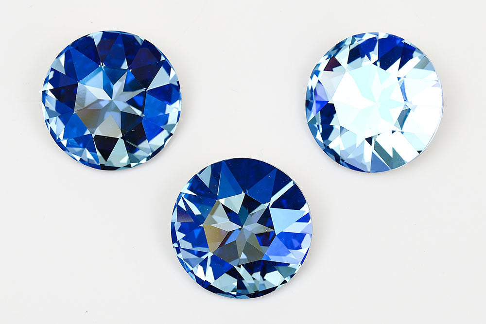 Galaxy Crystal Fancy Round Stone 27mm Lt.Sapphire Moonlight Rhinestone